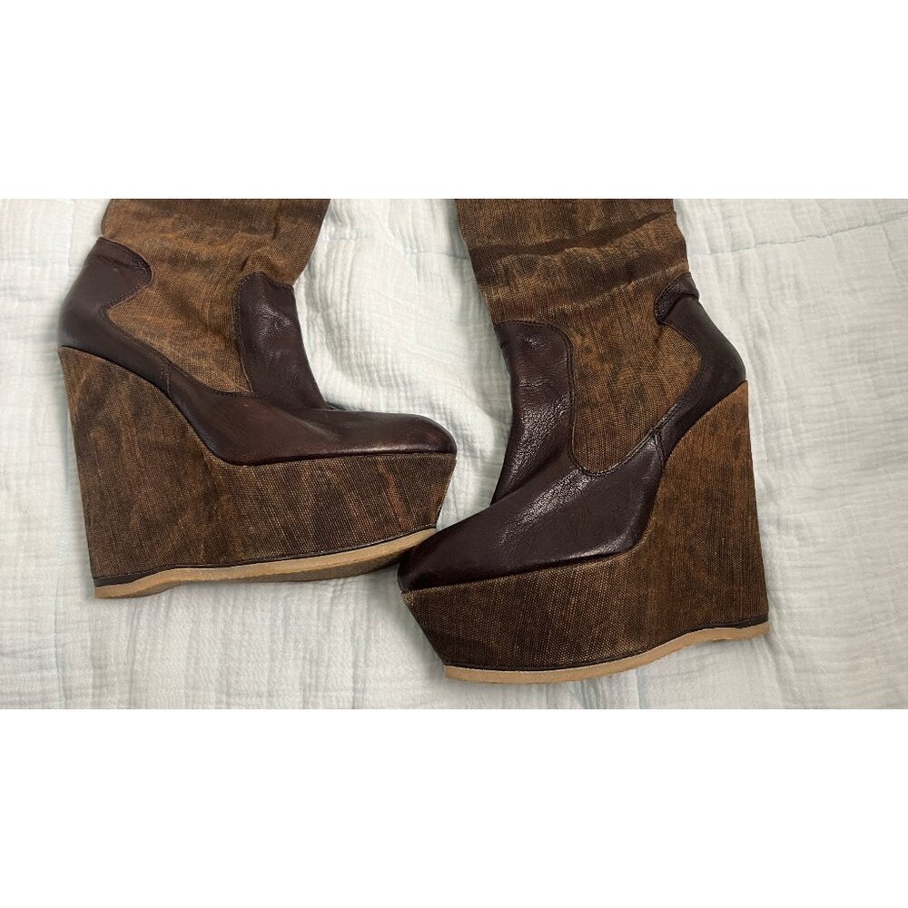 STUART WEITZMAN KNEE HIGH PLATFORM BOOTS - Picture 3 of 8